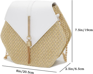 Yeeheen Crossbody Bag for Women Small Cellphone Shoulder Bags Straw Weave Leather Tassel Purse Handbag