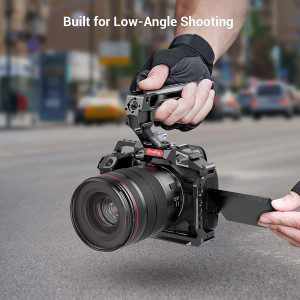 Smallrig Top Handle with 3/8″-16 Locating Holes for ARRI, Grip for Camera Cage, Universal Video Rig with 5 Cold Shoe Adapters to Mount DSLR Camera with Microphone/ LED Light/ Monitor/ Magic Arm, Lightweight Only 124G (Lite) – 3765