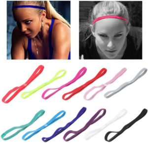 Lightweight Sports Elastic Headband Non-Slip Silicone Headband, Newest Fitness Fashion Color Headband Hair Accessories Suitable for Men, Women, Girls and Teenagers 12 Pieces