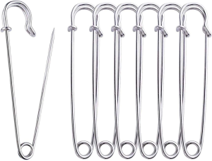 Yitaocity 10Pcs 4” 10Cm Extra Large Safety Pins Metal Heavy Duty Blanket Pins for Jewelry Crafts (Bronze)