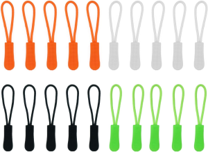 TORMEN Zipper Pulls Zipper Extension Nylon Cord Zipper ?Tag Replacement for Clothes Suitable for Backpacks, Jackets, Suitcases, Wallets, Handbags(20 Pcs Gray)