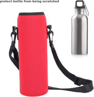 Water Bottle Bag Water Bottle Case Thermal Holder Bag Protect Bottle from Being Scratched for Various Kinds of Bottles(Red)