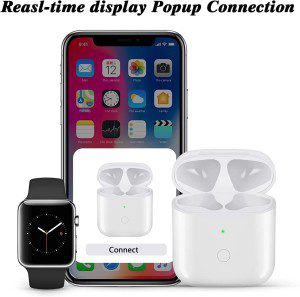 Wireless Charging Case for Airpods – Airpod Charging Case Replacement Compatible for Airpods 1 2 with Bluetooth Pairing Sync Button, Airpods Charger Case 1/2 Generation, No Air Pods