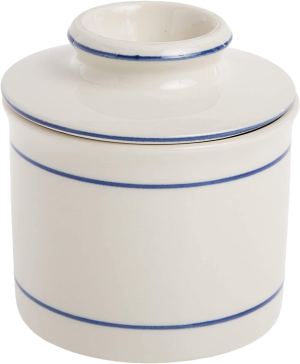 Norpro 284A Glazed Stoneware Butter Keeper, White