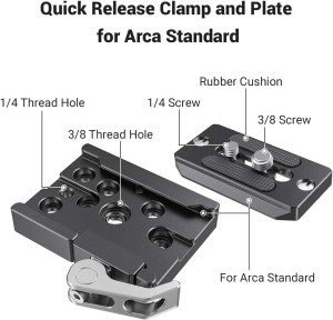 SMALLRIG Quick Release Clamp and Plate for Arca Swiss Standard – 2144