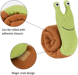 TOTARK Treat Dispensing Snail Snuffle Toys Squeaky Dog Puzzle Birthday Interactive Dog Toy for Foraging Instinct Training, Enrichment Plush Toys Chew Teething Soft Puppy Toy Brain Games for Boredom