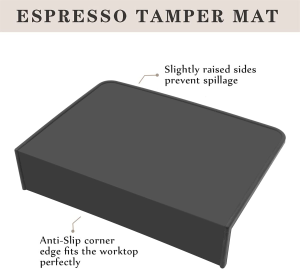 Ezebesta Thick Coffee Tamper Mat Silicone Tamp Station Espresso Tamping Mat Barista Portafilter Coffee Machines Accessory