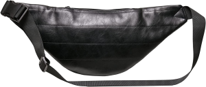 Urban Classics Unisex Schultertasche Puffer Imitation Leather Shoulder Bag, Gesteppte Bauchtasche Aus Leder-Imitat Für Männer Und Frauen, Black, One Size