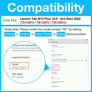 Procase Slim Case for Lenovo Tab M10 plus 2022 3Rd Gen 10.6 Inch, Shockproof Stand Folio Case –Black