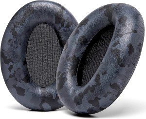 WC Wicked Cushions Replacement Ear Pads for Sony WH1000XM3 Over-Ear Headphones – Softer PU Leather Cushions, Luxurious Noise Isolating Memory Foam, Added Thickness (2021 Updated) (Black Camo)