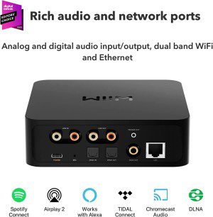 Wiim Pro Airplay 2 Receiver, Chromecast Audio, Wifi Multiroom Streamer, Works with Alexa, Siri and Google Assistant, Stream Hi-Res Audio from Spotify, Amazon Music, TIDAL and More