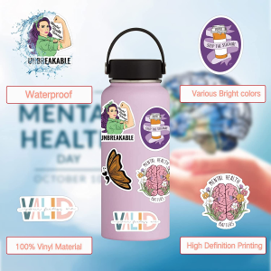 Mental Health Stickers 100PCS Mental Health Awareness,Vinyl Health Gifts Decal,Mental Health Gifts Stickers for Adults,Therapist Gifts Mental Health