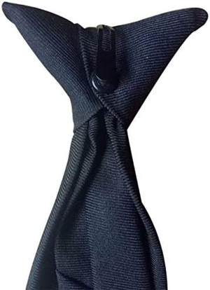 Weforu 2Pcs Black Tie Mens Clip on Ties,19.68Inch Solid Uniform Pre-Tied Adjustable Neck Strap Tie