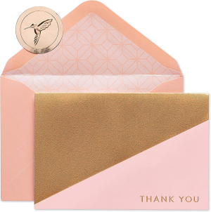 Papyrus Boxed Thank You Cards with Envelopes, Teal Ombre (16-Count) (5116835)