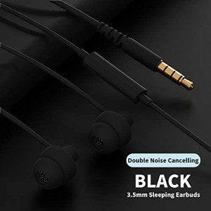 MAXROCK Sleep Earplugs – Noise Isolating Ear Plugs Sleep Earbuds Headphones with Unique Total Soft Silicone Perfect for Insomnia, Side Sleeper, Snoring, Air Travel, Meditation & Relaxation(Black)