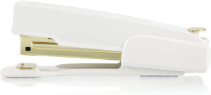 Swingline Stapler, 20 Sheet Capacity, Durable Metal, Small, Half Strip, Vintage, White/Gold (S7042301AZ)