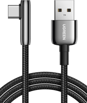 UGREEN USB C Cable 90 Degree Right Angle, USB a to Type C Fast Charging Braided Cord L Shape, Compatible with Samsung Galaxy S20 S10 S10E S9 plus Note 9 8, LG G8 G7 V40 V30, Moto Z Z3, Switch (2M)