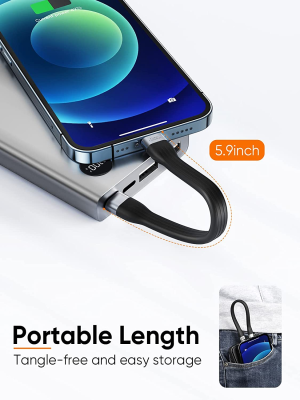 Short USB C to Lightning Cable 0.5FT, [Apple Mfi Certified] USB C Iphone Cable Power Delivery Fast Charging Cord Compatible with Iphone 14 Pro/14/13/13 Pro/12/12Pro/11/X/Xs/Xr/8, Airpods Pro, Carplay