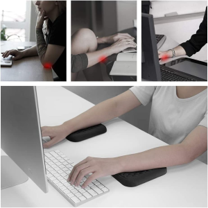 VAYDEER Ergonomic Wrist Rest Pad Armrest Pad Elbow Rest Pad, Prevent Hands Becoming ‘Mouse Hand’ Relieve Elbow Pain Computer Armrest Arm Wrist Rest Support Mouse Pad for Desk(6.3X4.3X0.76Inches Black)