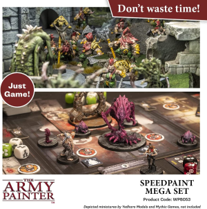 The Army Painter Speedpaint Mega Set – 24 X 18Ml Speed Model Paint Kit Pre Loaded with Mixing Balls and 1 Brush- Base, Shadow and Highlight in One Miniature and Model Paint Set for Plastic Models