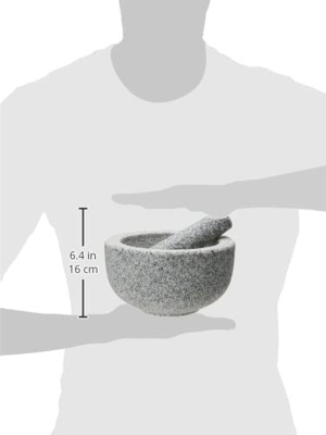 Classica Granite Mortar and Pestle, 20 Cm Grey