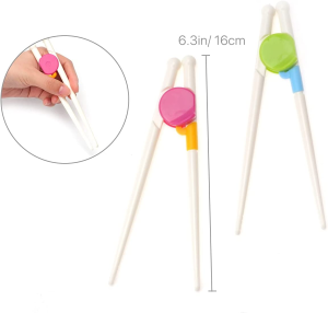 Training Chopsticks, 4 Pairs Chopsticks Reusable Easy to Use Chopsticks Helper Learner Chopsticks Right or Left Handed for Beginners