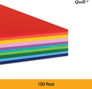 Quill, Coloured Board, 210Gsm, A4, Pack 100, Assorted