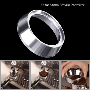 54Mm Espresso Dosing Funnel, MATOW Stainless Steel Coffee Dosing Ring Compatible with 54Mm Breville Portafilter