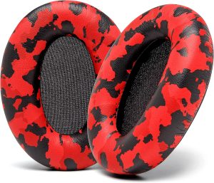 WC Wicked Cushions Replacement Ear Pads for Sony WH1000XM3 Over-Ear Headphones – Softer PU Leather Cushions, Luxurious Noise Isolating Memory Foam, Added Thickness (2021 Updated) (Black Camo)