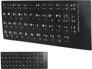 Thai Keyboard Sticker, and Safe and Eco‑Friendly Replacement Keyboard Sticker for 10‑Inch to 17‑Inch Laptop Keyboards