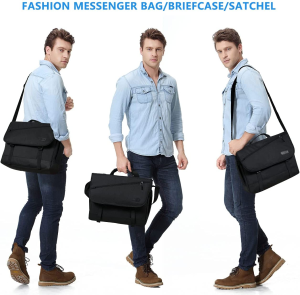 Messenger Bag for Men,Vaschy Water Resistant 14/15.6/17In Laptop Satchel Crossbody Shoulder Bag for Work,School,Business