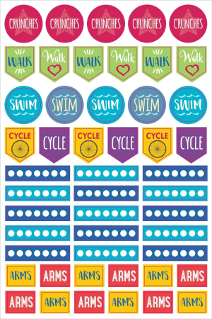 Essentials Health & Fitness Planner Stickers (Set of 325 Stickers)