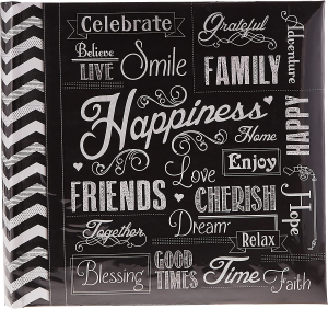 Chalkboard 200 Pkt 4X6 Photo Album, Smile