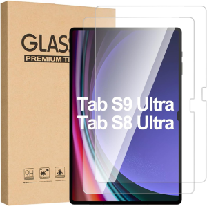 [2 Pack] T Tersely Screen Protector Glass for Samsung Galaxy Tab S9 Ultra/ S8 Ultra (14.6 Inch SM-X900/X906), Premium 9H Tempered Glass Screen Protector