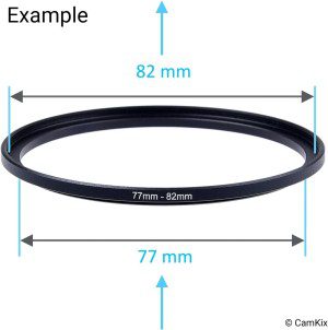 Step up Lens Filter Adapter Rings – Set of 9 – Allows You to Fit Larger Size Lens Filters on a Lens with a Smaller Diameter – Sizes: 37-49, 49-52, 52-55, 55-58, 58-62, 62-67, 67-72, 72-77, 77-82 Mm