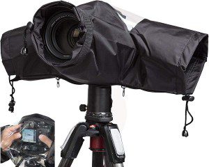 WANBY Waterproof Camera Rain Cover Professional Soft Black Camera Rain Covers for All DSLR SLR Cameras