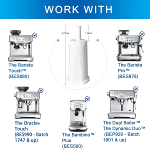 Replacement Water Filter for Breville Sage Oracle Touch,Barista,Claro Swiss,Bes008,Bes920,Bes878,Bes880,Bes980,Bes990 Espresso Coffee Machine,Part #BES008WHT0NUC1-4 Pack