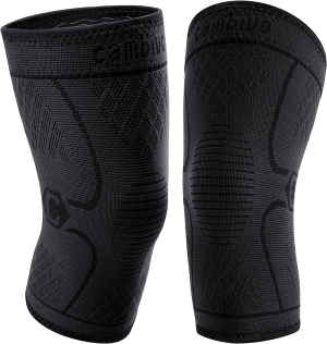 CAMBIVO 2 Pack Knee Brace, Knee Compression Sleeve Support for Men and Women, Running, Hiking, Arthritis, ACL, Meniscus Tear, Sports, Home Gym