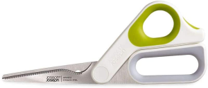 Joseph Joseph Powergrip Kitchen Scissors with Integrated Thumb Grip,White/Green