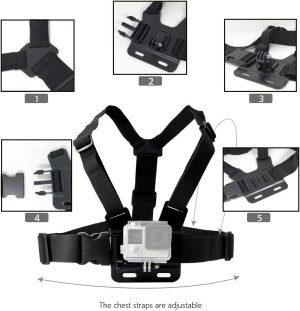 Yoogeer Adjustable Cellphone Selfie Chest Mount Harness Strap for Iphone 14 13 12 11 Pro Max Xs XR Samsung S21 S20