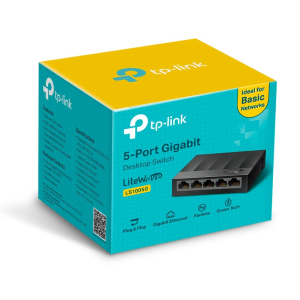 Tp-Link Litewave 5-Port Gigabit Desktop Switch, Plastic Case, 0/100/1000Mbps, Networking Switch, Tplink, Tp Link, Auto-Negotiation, RJ45 Port, Plug and Play (LS1005G) AU Version