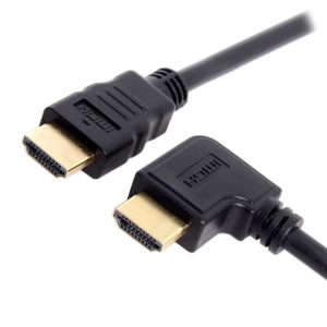 JSER 90 Degree Left Angled Type HDMI 1.4 Male to HDMI Male Cable Support 3D & Ethernet 50Cm (Left Angle)