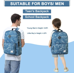 Backpack for School, VASCHY Lightweight Water Resistant Bookbag for Kid Casual Daypack for Women Men/Teen Girls Boys