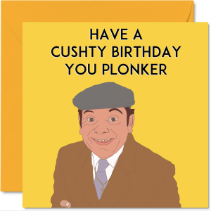 Stuff4 Fun Birthday Cards Men Him – Del Boy Cushty – Happy Birthday Card Best Friend Colleague Dad Brother Son Uncle Grandad, 145Mmx145Mm 30Th 40Th 50Th 60Th 70Th 80Th Funny Bday Greeting Cards White