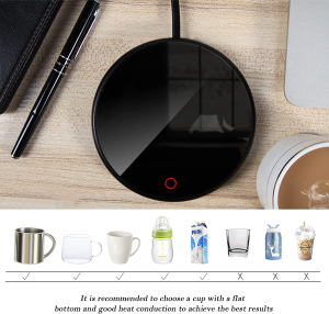 Mug Warming Plate, USB Coffee Cup Warmer with Auto Shut off & 3 Adjustable Temperature Settings Electric Beverage Warmer, Office Desk Portable Warmers for Tea Espresso Milk