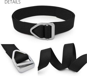 Tactical Belt, Nylon Webbing Web Belt with Metal Buckle for Outdoor Sports and Hunting