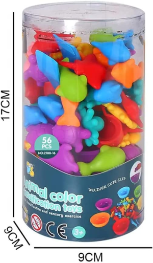 LIV&LOVE Colour Sorting and Counting Figurines, Role Play, Toddler 3 4 5 6 Old Preschool Matching Learning Educational Game Toy (Sea Creatures)