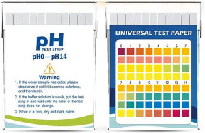 Plastic Ph Test Strips, Universal Application (Ph 0-14), 100 Strips | for Saliva, Soap, Urine, Food, Liquids, Water with Soil Testing, Lab Monitoring, Etc.