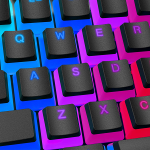 Hyperx Pudding Keycaps – Full Key Set – PBT – Black – English (US) Layout – 104 Key, Backlit, OEM Profile