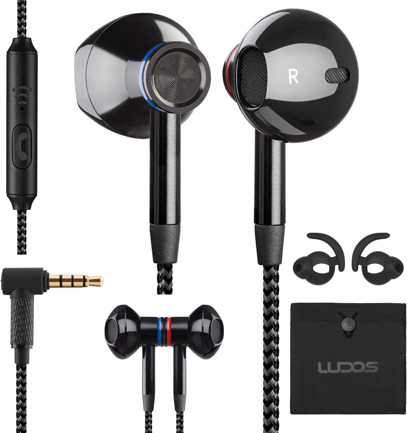 LUDOS NOVA Wired Earbuds In Ear Headphones Earphones with